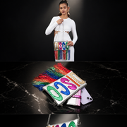 Retro Disco Metallic Clutch Bag
