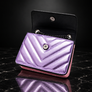 Metallic Patchwork Quilted Crossbody Bag