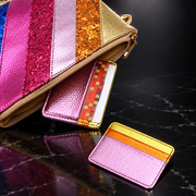 Faux Leather Metallic RFID-Blocking Wallet
