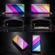 Metallic Striped Phone Wallet