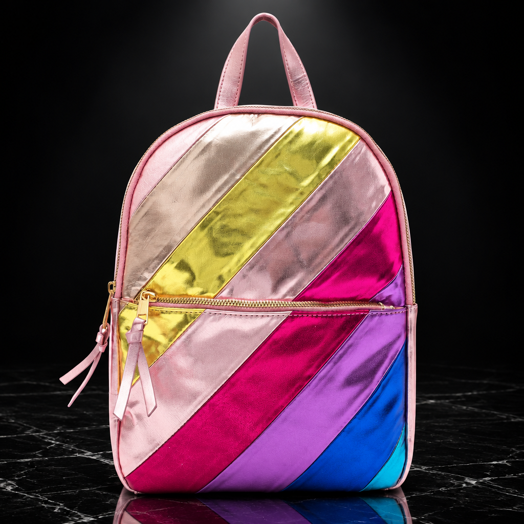 Retro Striped Backpack