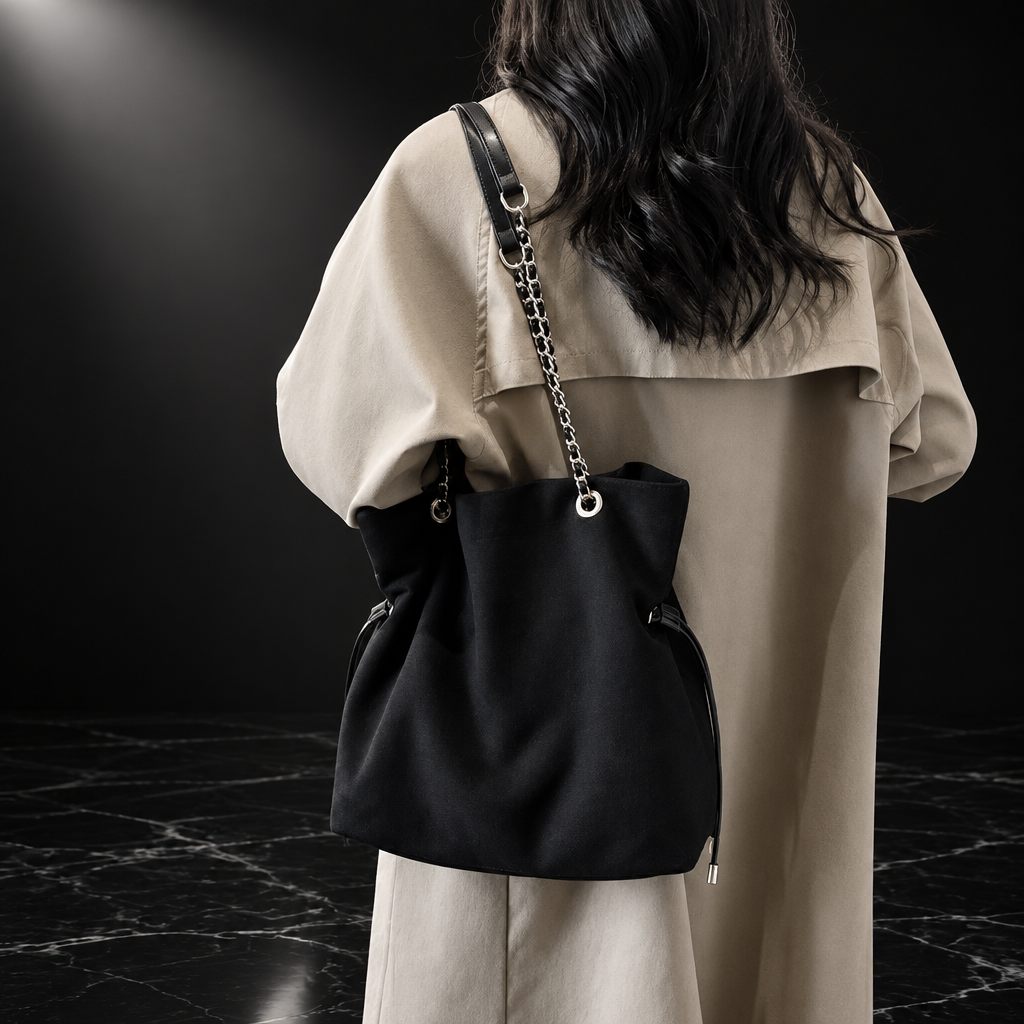 Chain-Handle Everyday Tote Bag