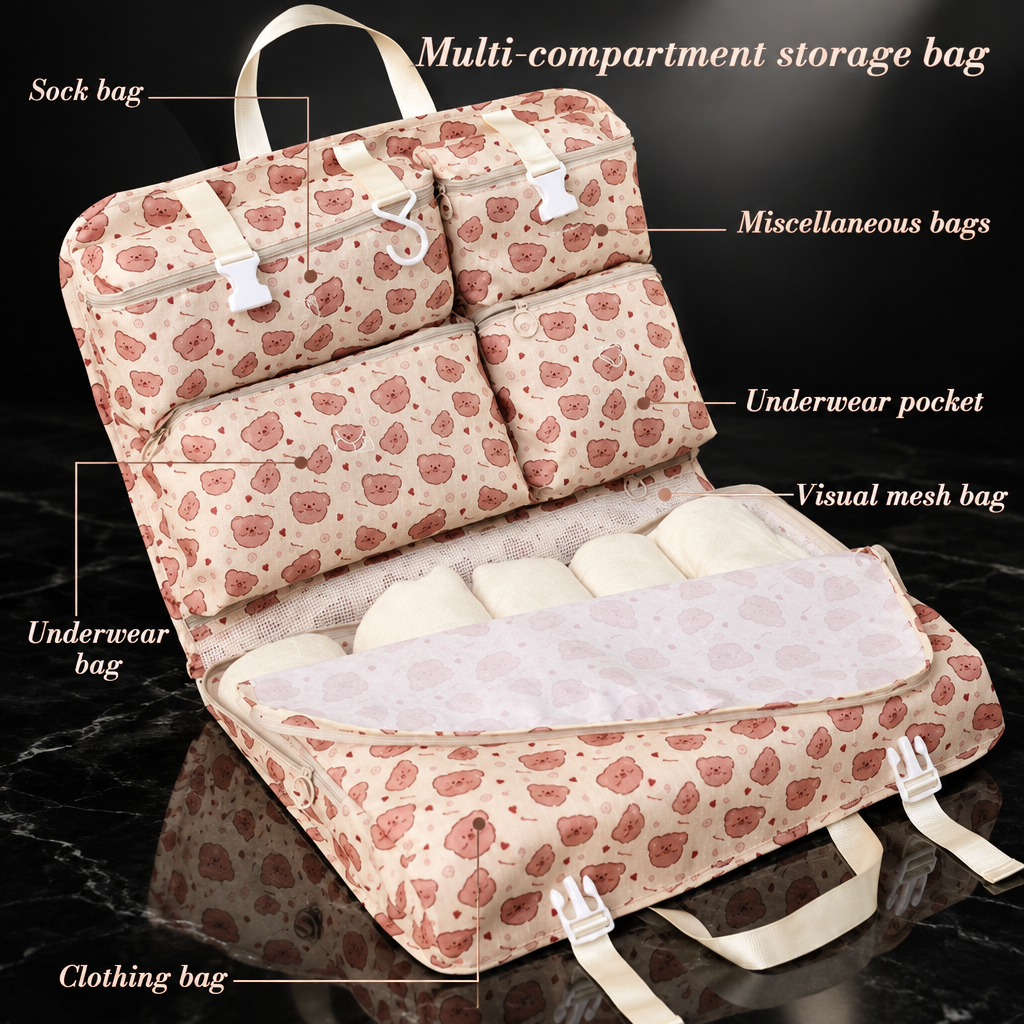 Multi-Pocket Unfolding Travel Organizer