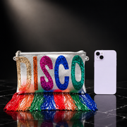 Retro Disco Metallic Clutch Bag