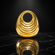 Glossy Shell-Shaped Chain Clutch