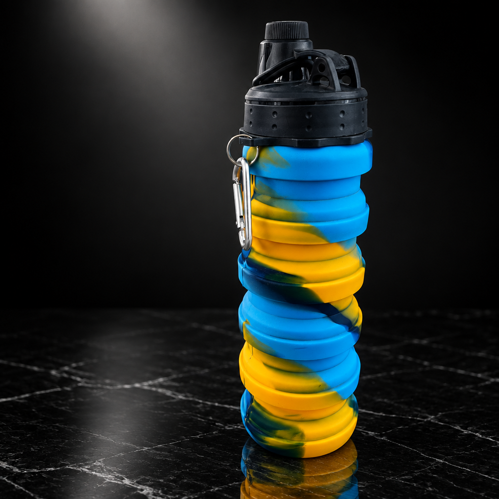 500ml Collapsible Silicone Sports Water Bottle
