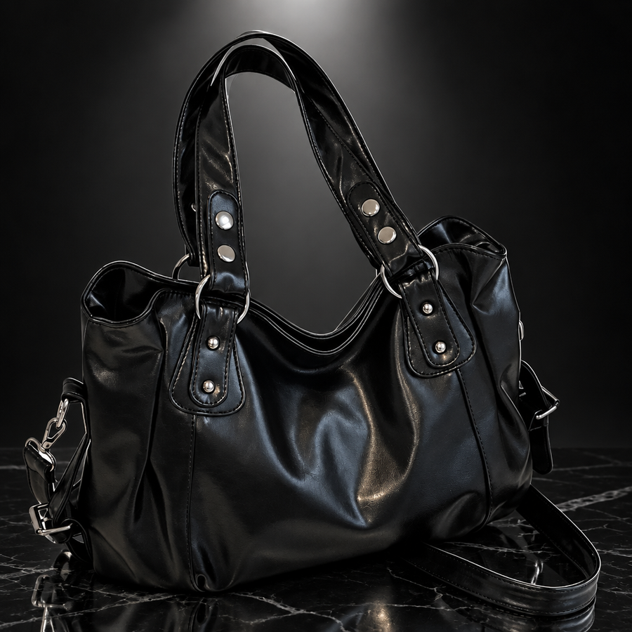Oil Wax Leather Tote Bag with 3-Way Carry