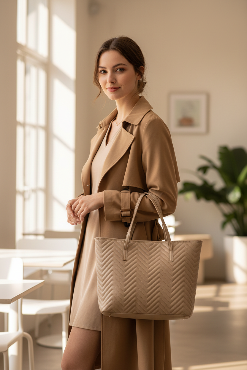 Wave Embroidered Tote Shoulder Bags product image 15