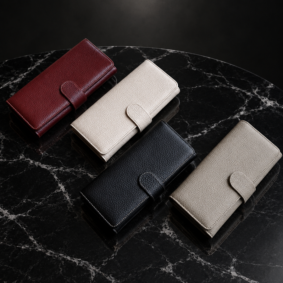 Women's Full-grain Cowhide Long Wallet