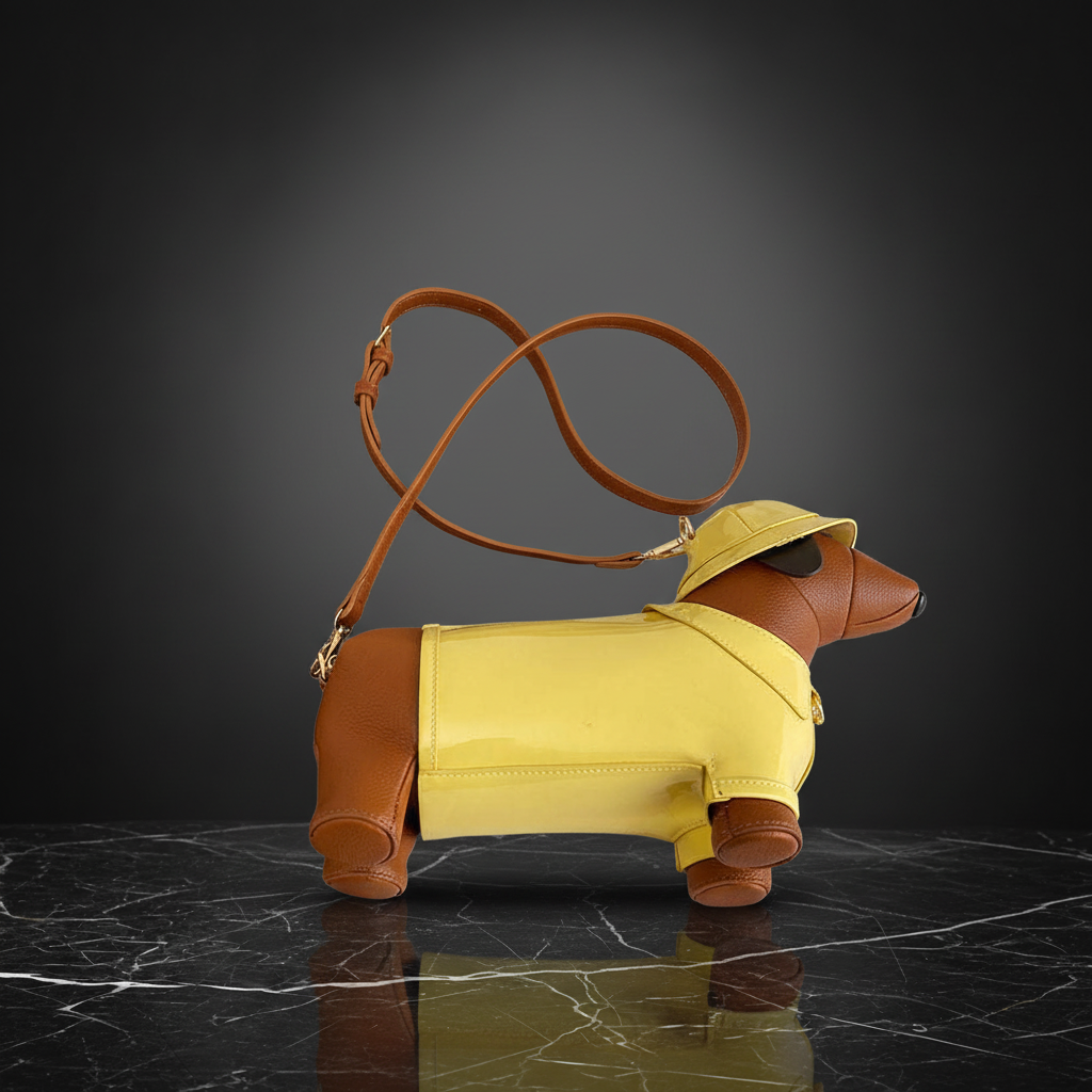 Cute Yellow Raincoat Dog Crossbody & Shoulder Bag Novelty Bag product image 3