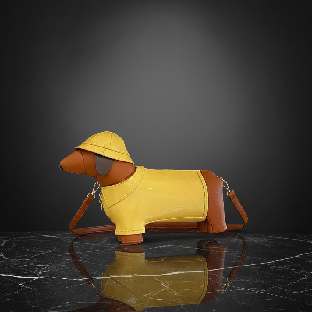 Cute Yellow Raincoat Dog Crossbody & Shoulder Bag Novelty Bag product image 5