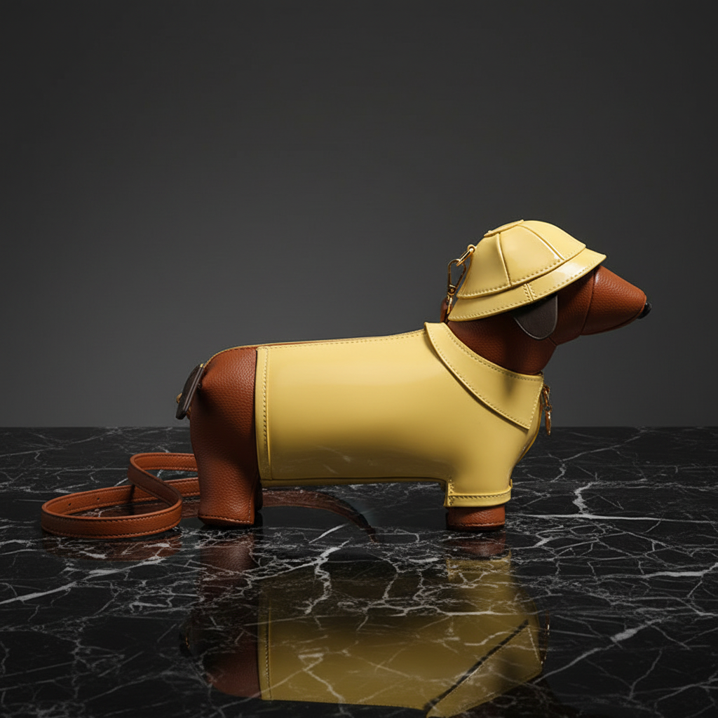 Cute Yellow Raincoat Dog Crossbody & Shoulder Bag Novelty Bag product image 6