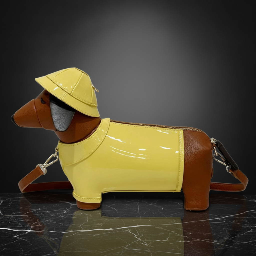 Cute Yellow Raincoat Dog Crossbody & Shoulder Bag Novelty Bag product image 7