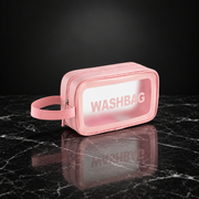 Pink Small frosted travel wash bag