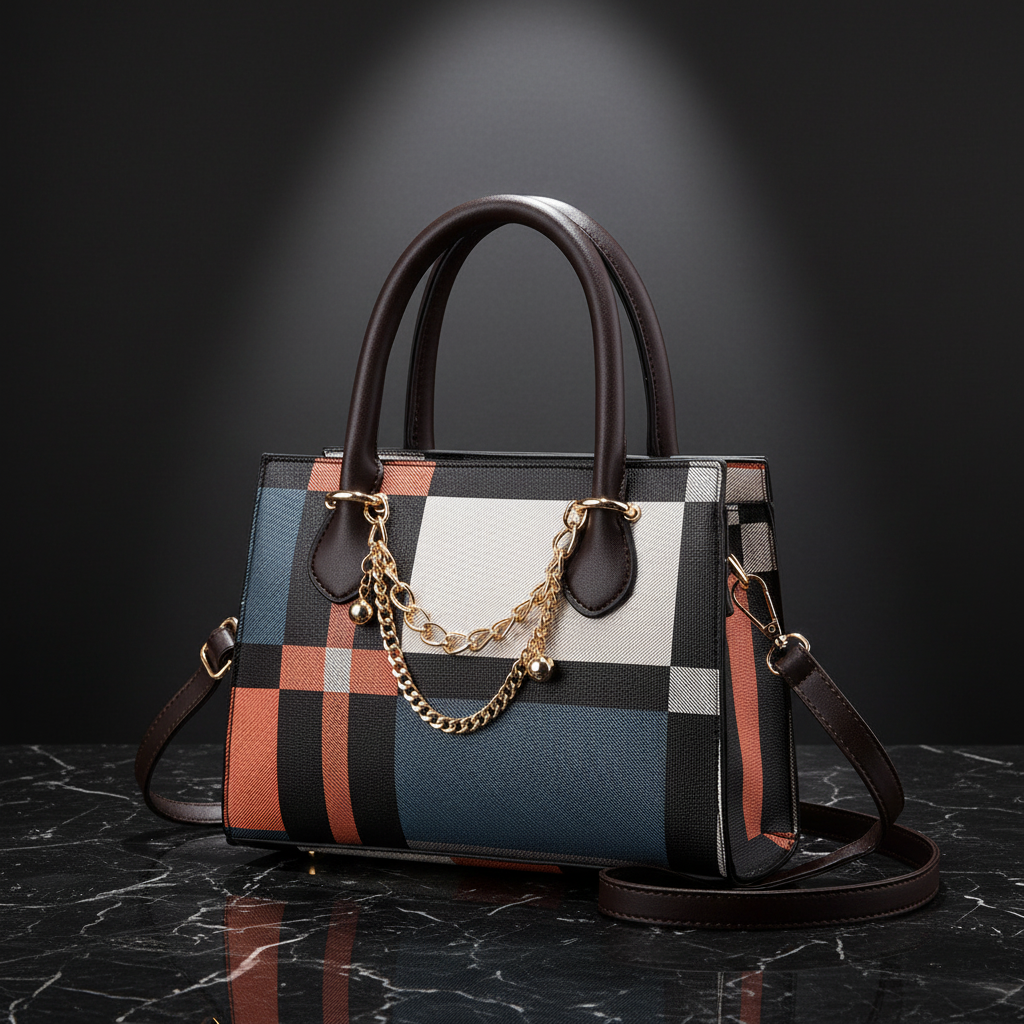Plaid tote shot 5