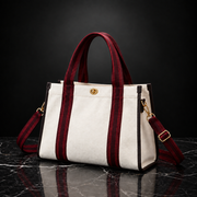 Revised Contrast Canvas Tote Bag hero with gold button