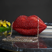Rhinestone Lips closed front view 1