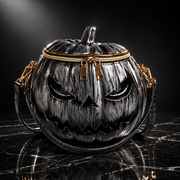 Silver Gray pumpkin crossbody, Luna style