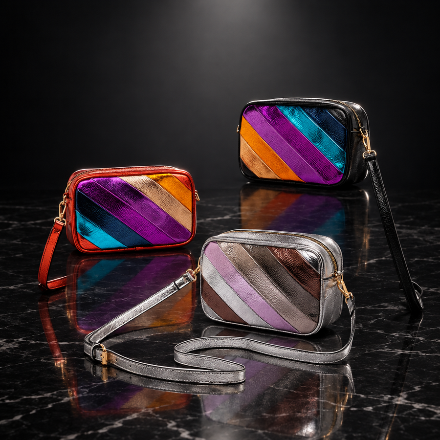 Retro Patchwork Square Shoulder Bag