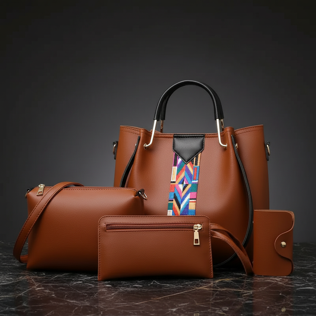 Tote Set Brown