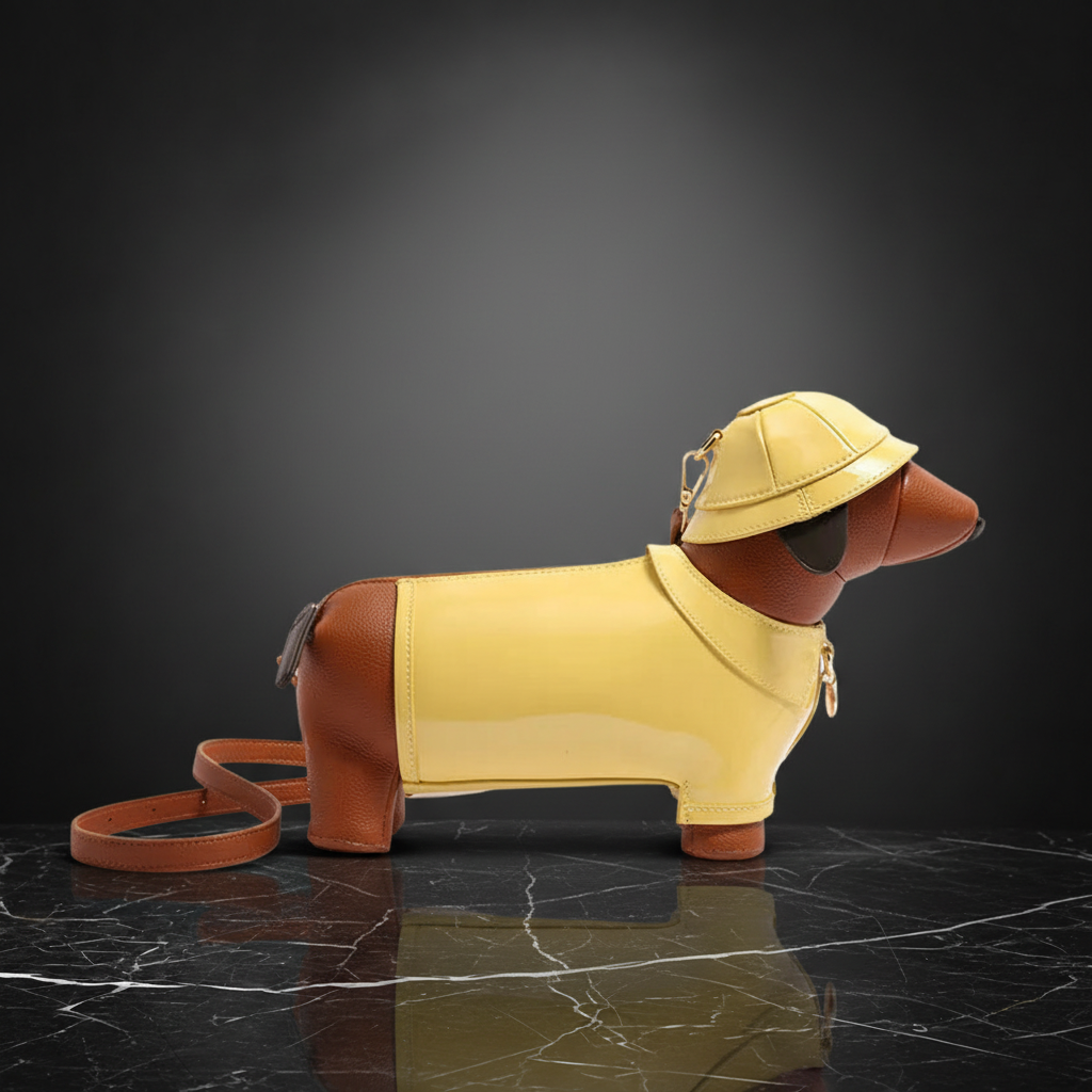 Cute Yellow Raincoat Dog Crossbody & Shoulder Bag Novelty Bag product image 2