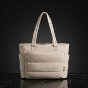 White padded tote
