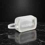 White Small frosted travel wash bag